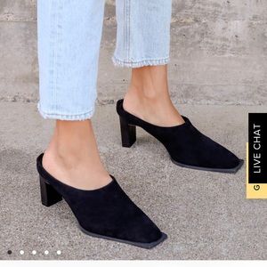 Lulus Square Toe Mules 🖤